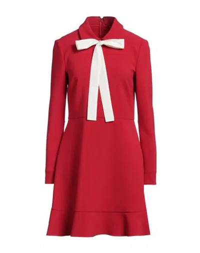 Red Valentino Woman Mini Dress Red Size 00 Polyester, Elastane