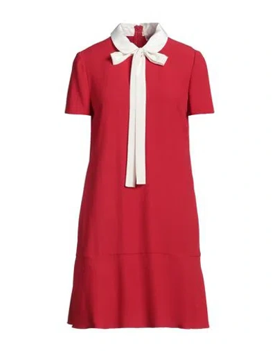Red Valentino Woman Mini Dress Red Size 8 Acetate, Viscose, Polyester