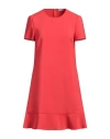 Red Valentino Woman Mini Dress Tomato Red Size 2 Polyester, Elastane