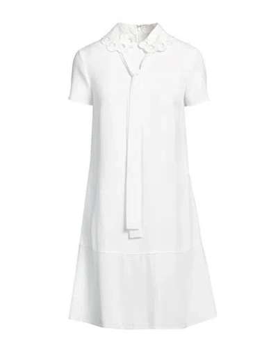 Red Valentino Woman Mini Dress White Size 8 Acetate, Viscose, Polyester
