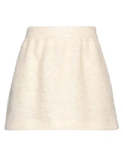 Red Valentino Redvalentino Women's Wool-blend Miniskirt In Latte