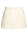 Red Valentino Woman Mini Skirt Cream Size 8 Wool, Mohair Wool, Polyamide