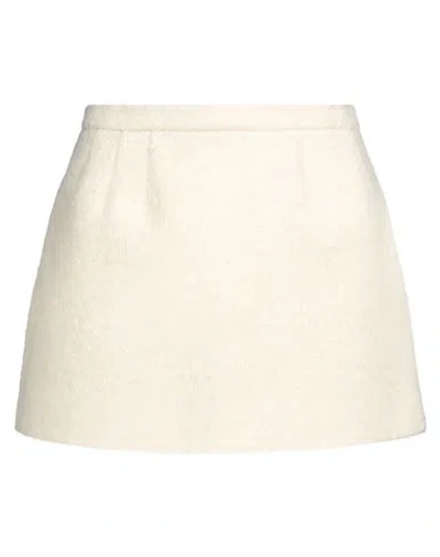 Red Valentino Woman Mini Skirt Cream Size 8 Wool, Mohair Wool, Polyamide