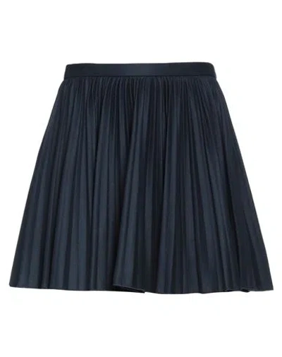 Red Valentino Woman Mini Skirt Midnight Blue Size 2 Virgin Wool, Polyamide, Cashmere