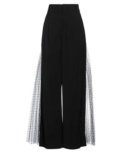 Red Valentino Woman Pants Black Size 6 Viscose, Virgin Wool, Elastane, Polyester