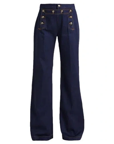 Red Valentino Woman Pants Blue Size 0 Cotton