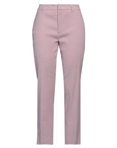 Red Valentino Woman Pants Mauve Size 4 Linen, Cotton, Elastane In Purple