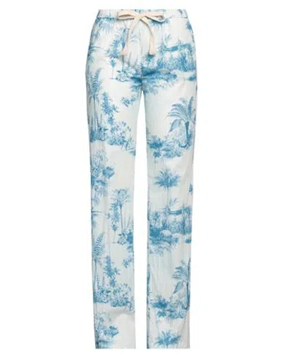 Red Valentino Woman Pants Sky Blue Size 10 Cotton