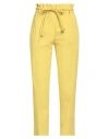 Red Valentino Woman Pants Yellow Size 0 Cotton, Elastane
