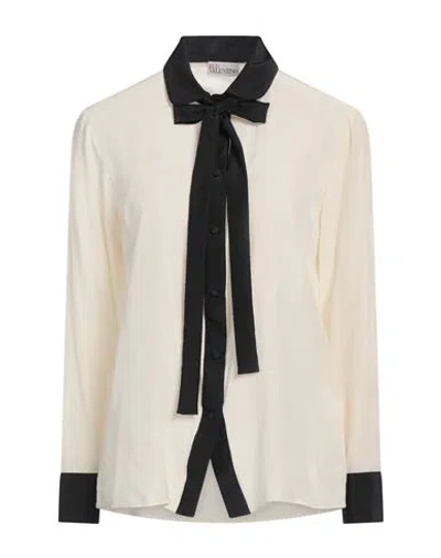 Red Valentino Woman Shirt Cream Size 0 Silk, Polyester In White