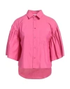 Red Valentino Woman Shirt Fuchsia Size 8 Cotton, Polyester