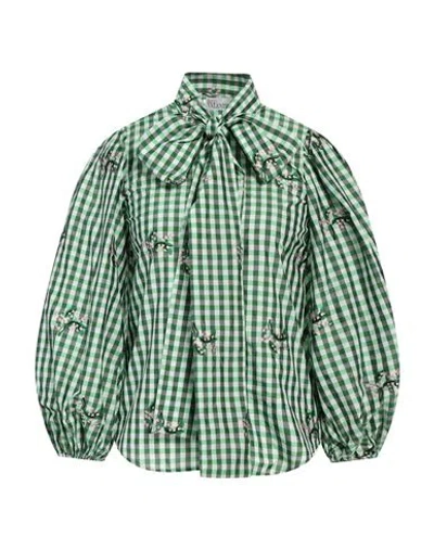 Red Valentino Woman Shirt Green Size 2 Cotton
