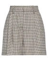 Red Valentino Woman Shorts & Bermuda Shorts Beige Size 2 Wool, Polyamide, Polyester, Silk