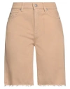 Red Valentino Woman Shorts & Bermuda Shorts Beige Size 4 Cotton, Cow Leather