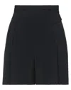 Red Valentino Woman Shorts & Bermuda Shorts Black Size 4 Acetate, Viscose, Elastane In Black