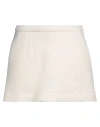 Red Valentino Woman Shorts & Bermuda Shorts Cream Size 6 Virgin Wool, Polyamide In White