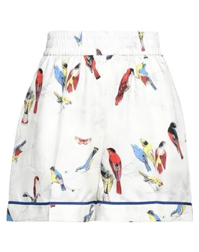Red Valentino Woman Shorts & Bermuda Shorts Off White Size 4 Silk, Polyester