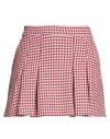 Red Valentino Woman Shorts & Bermuda Shorts Red Size 4 Wool, Cotton, Acrylic, Polyamide, Viscose In Red