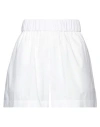 Red Valentino Woman Shorts & Bermuda Shorts White Size 2 Cotton, Polyester In White