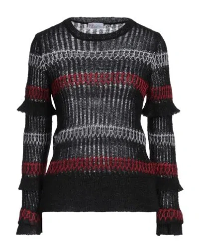 Red Valentino Woman Sweater Black Size Xs Mohair Wool, Polyamide, Wool