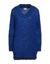 Red Valentino Woman Sweater Blue Size S Wool, Mohair Wool In Blue