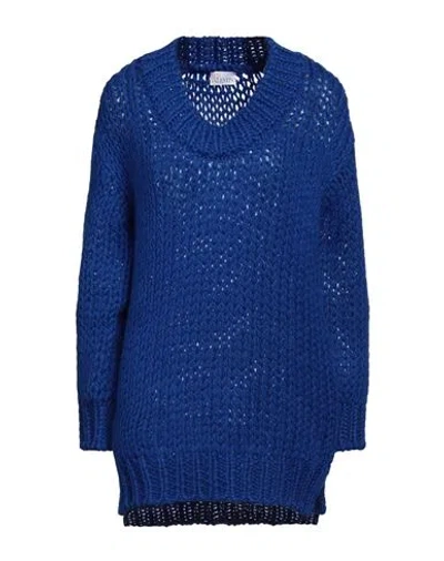 Red Valentino Woman Sweater Blue Size L Wool, Mohair Wool
