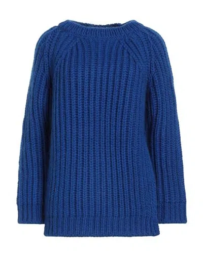 Red Valentino Woman Sweater Blue Size M Wool, Mohair Wool In Blue