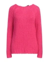 Red Valentino Woman Sweater Fuchsia Size M Acrylic, Mohair Wool, Polyamide, Polyester In Pink