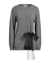 Red Valentino Woman Sweater Grey Size S Viscose, Polyamide, Wool, Cashmere