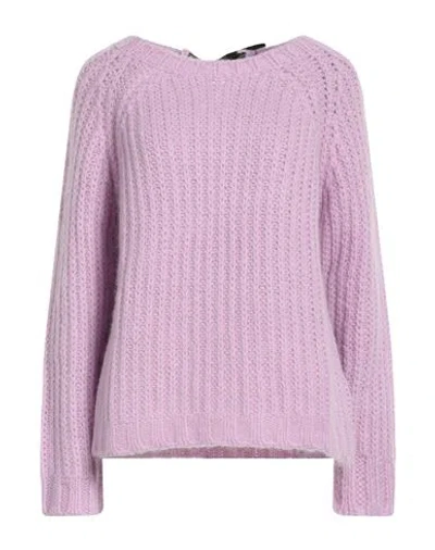 Red Valentino Woman Sweater Lilac Size M Acrylic, Mohair Wool, Polyamide, Polyester In Purple