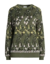 Red Valentino Woman Sweater Military Green Size Xs Acrylic, Wool, Cotton In Green