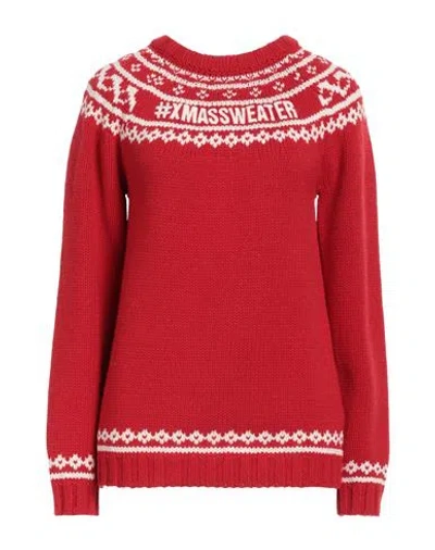 Red Valentino Woman Sweater Red Size L Acrylic, Wool, Polyester