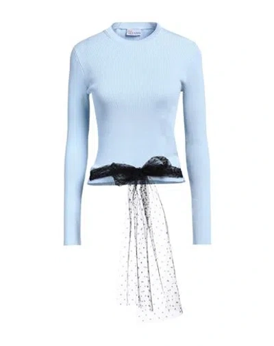 Red Valentino Woman Sweater Sky Blue Size S Cotton, Polyamide