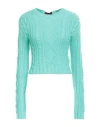 Red Valentino Woman Sweater Turquoise Size S Acrylic, Mohair Wool, Polyamide, Polyester In Blue