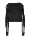Red Valentino Woman Sweatshirt Black Size S Cotton, Polyester, Polyamide In Black