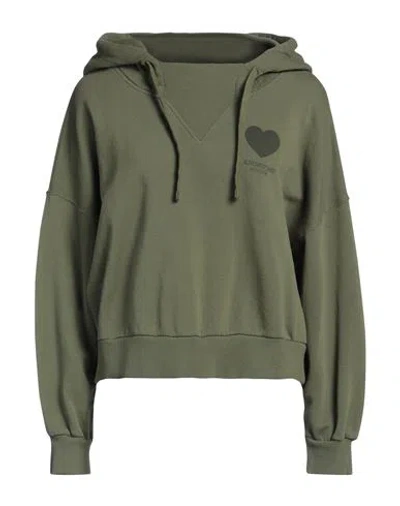 Red Valentino Woman Sweatshirt Military Green Size L Cotton, Elastane
