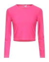 Red Valentino Woman T-shirt Fuchsia Size M Polyamide, Elastane In Pink