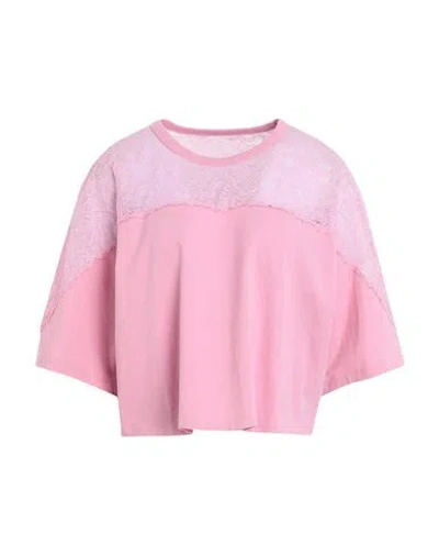 Red Valentino Woman T-shirt Pink Size Xs Cotton, Polyamide