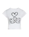 RED VALENTINO RED VALENTINO WOMAN T-SHIRT WHITE SIZE S COTTON