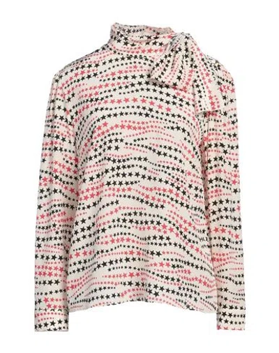 Red Valentino Woman Top Cream Size 10 Silk In White
