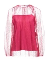 Red Valentino Woman Top Fuchsia Size 8 Polyester In Pink