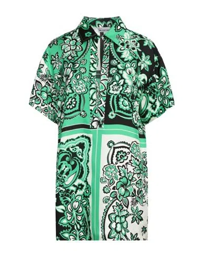 RED VALENTINO RED VALENTINO WOMAN TOP GREEN SIZE 4 SILK