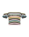 Red Valentino Woman Top Light Green Size L Cotton, Viscose, Metallic Fiber In Green