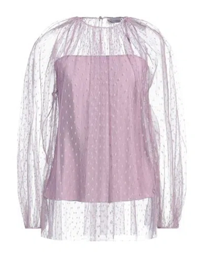 Red Valentino Woman Top Lilac Size 4 Polyester In Purple