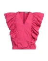 Red Valentino Woman Top Magenta Size 8 Polyester In Magenta