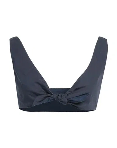 Red Valentino Woman Top Navy Blue Size 2 Cotton