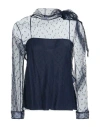 Red Valentino Woman Top Navy Size 6 Polyamide
