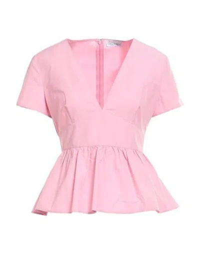Red Valentino Woman Top Pink Size 6 Cotton, Polyester In Pink