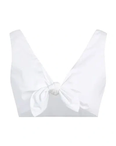 Red Valentino Woman Top White Size 6 Cotton
