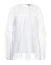 Red Valentino Woman Top White Size 6 Polyester
